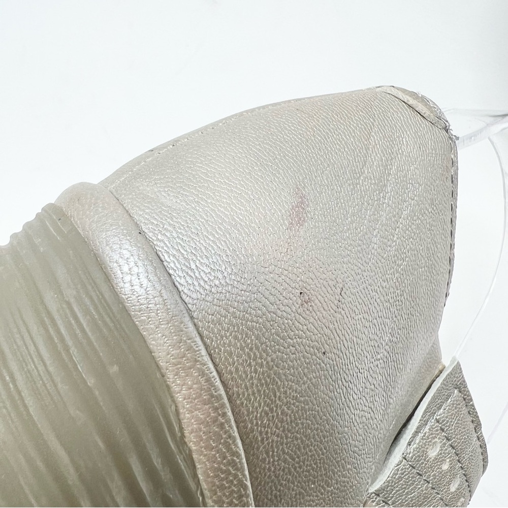 Fly London Silver Leather Wedge Mary Jane - Picture 7 of 12